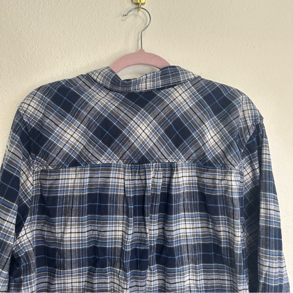 Time and Tru Women’s Blue Plaid Button-Up Shirt – Size XL - Picture 6 of 6